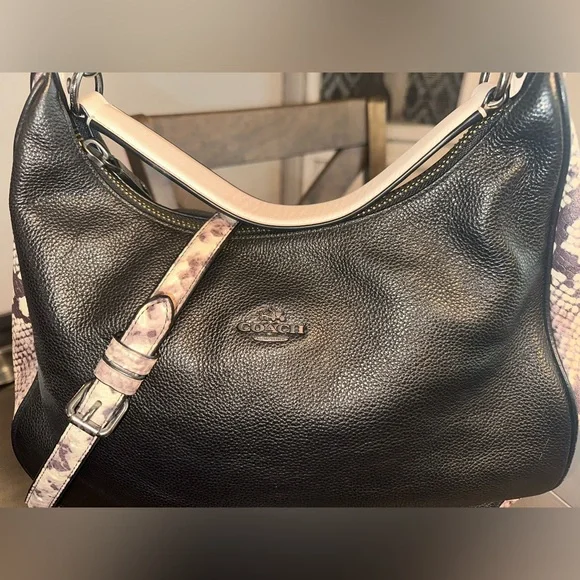 Coach Black and faux snake skin Women's Bag - Picture 2 of 8